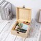 Unfinished Wooden Storage Box with Hinged Lid and Front Clasp, 7.7'' x 7.7'' x 3.9'' Keepsake Box, Rustic Wood Gift Boxes for Jewelry, Art Hobbies and DIY lovers